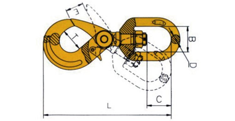 旋轉(zhuǎn)安全鉤尺寸 旋轉(zhuǎn)安全鉤尺寸